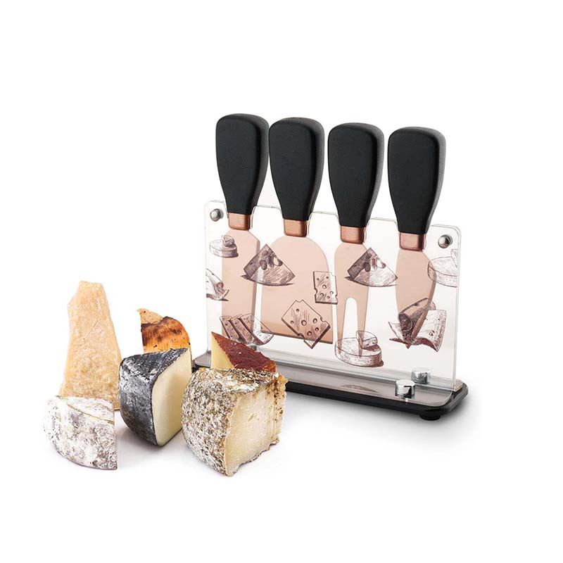Cheese Knife & Acrylic Stand Set of 5